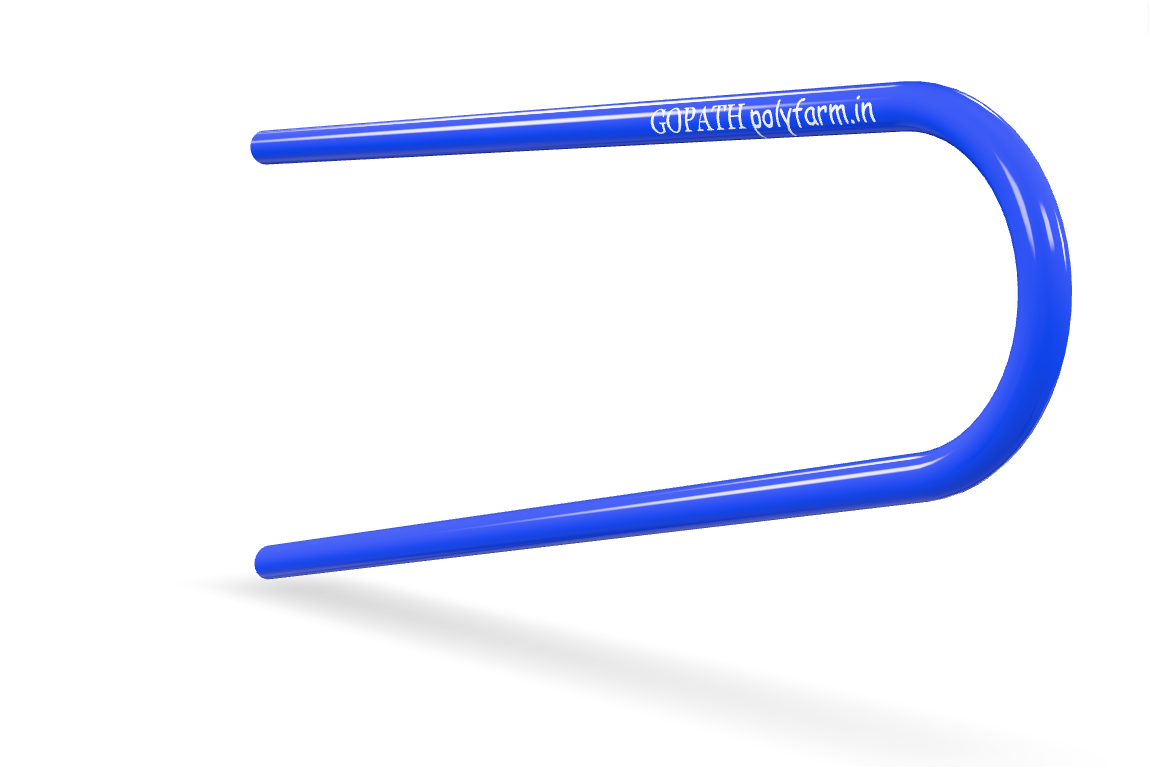 Golay Blue Cow Cubicle - Side View